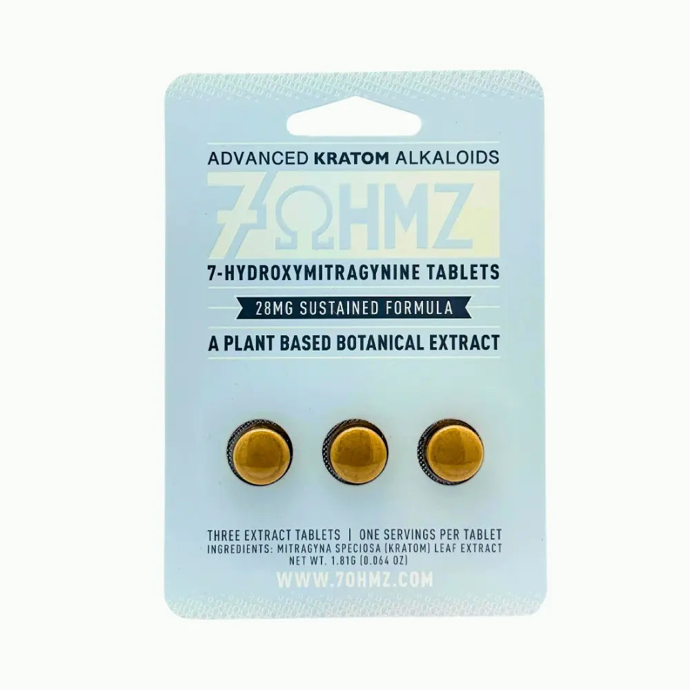 7 Ohmz, 7-Hydroxymitragynine Tablets, extended effects, premium kratom extract