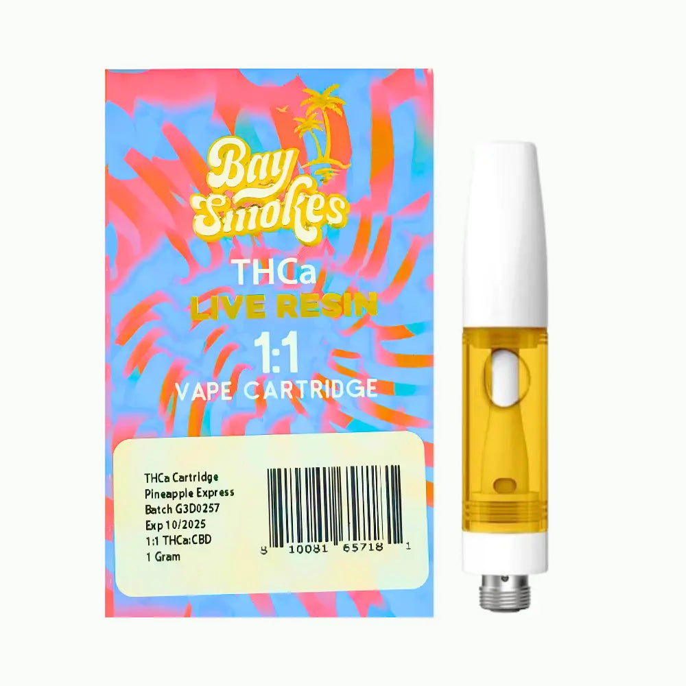 Bay Smokes, Vape, premium quality, THC vape cartridge, Pineapple Express | Sativa