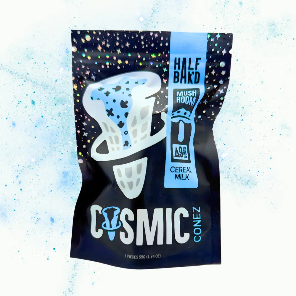 Half Bak’d Mushroom + D9 Cosmic Conez – 2 Count