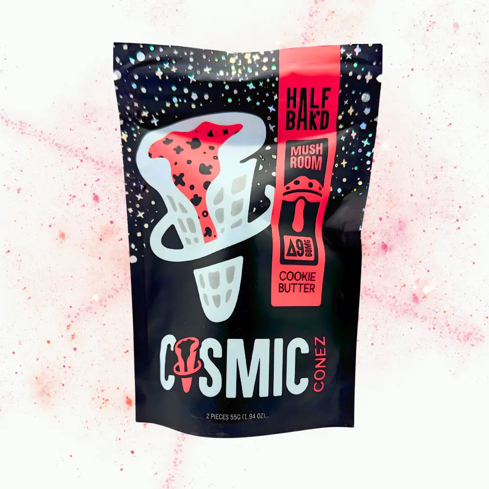 Half Bak’d Mushroom + D9 Cosmic Conez – 2 Count