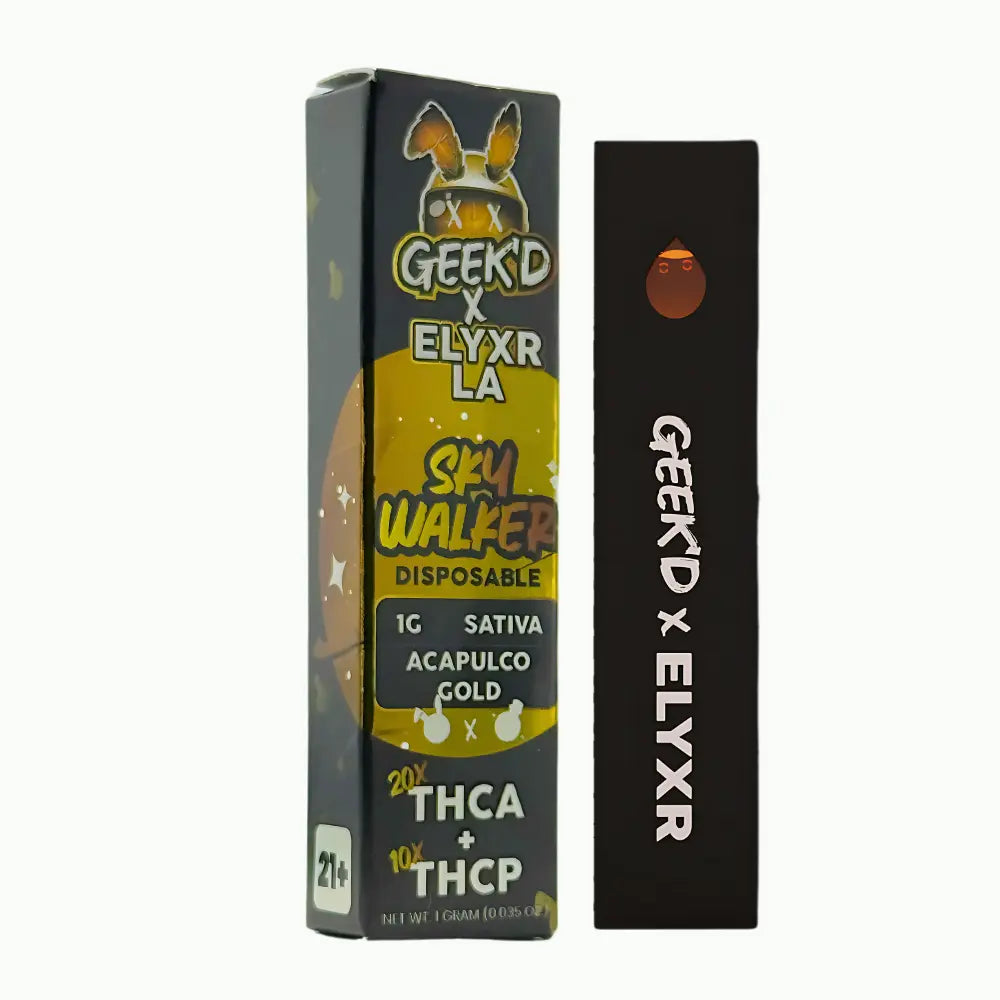 Geek’d x Elyxr THCA + THCP Disposable Vape – 1g