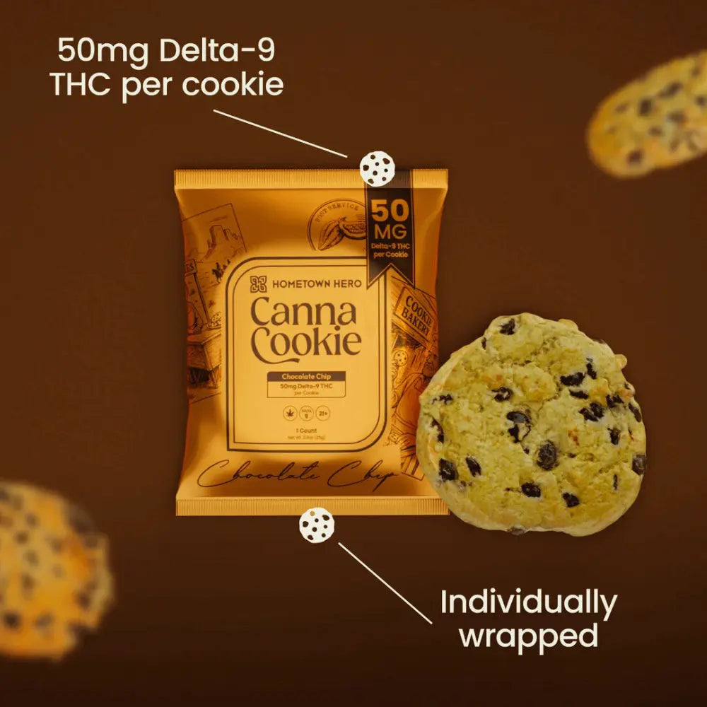 Hometown Hero 50mg Delta-9 THC Chocolate Chip Cookie