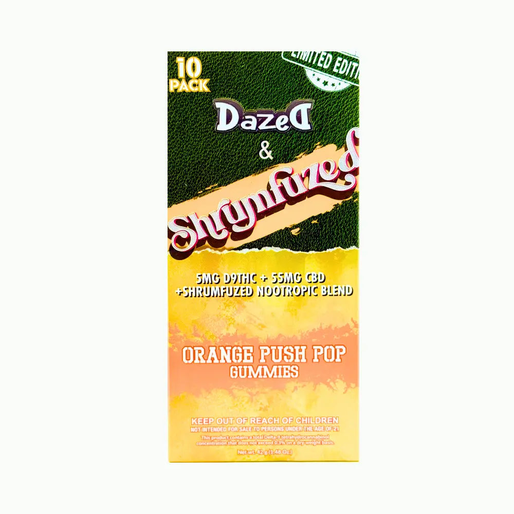 Dazed x Shrumfuzed Mushroom Gummies – 8600mg (10 Count)