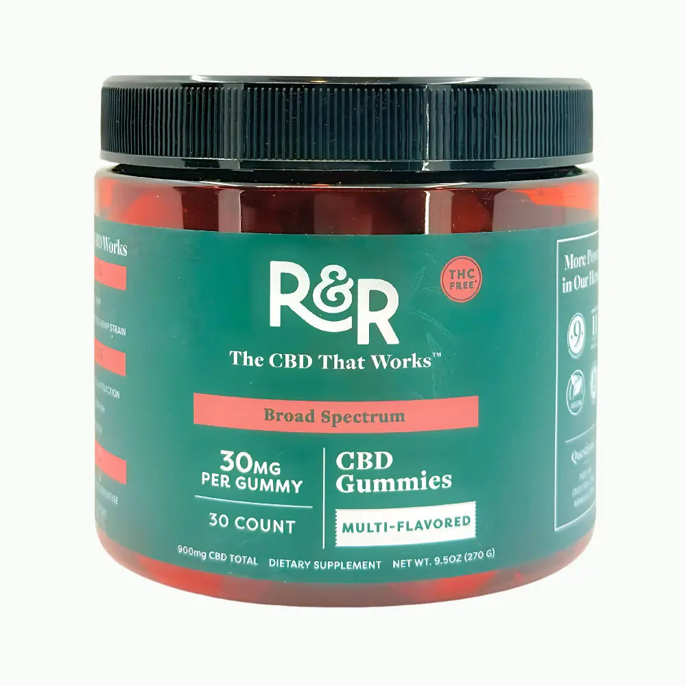 R&R Multifunctional THC-Free CBD Gummies – Broad Spectrum 30ct