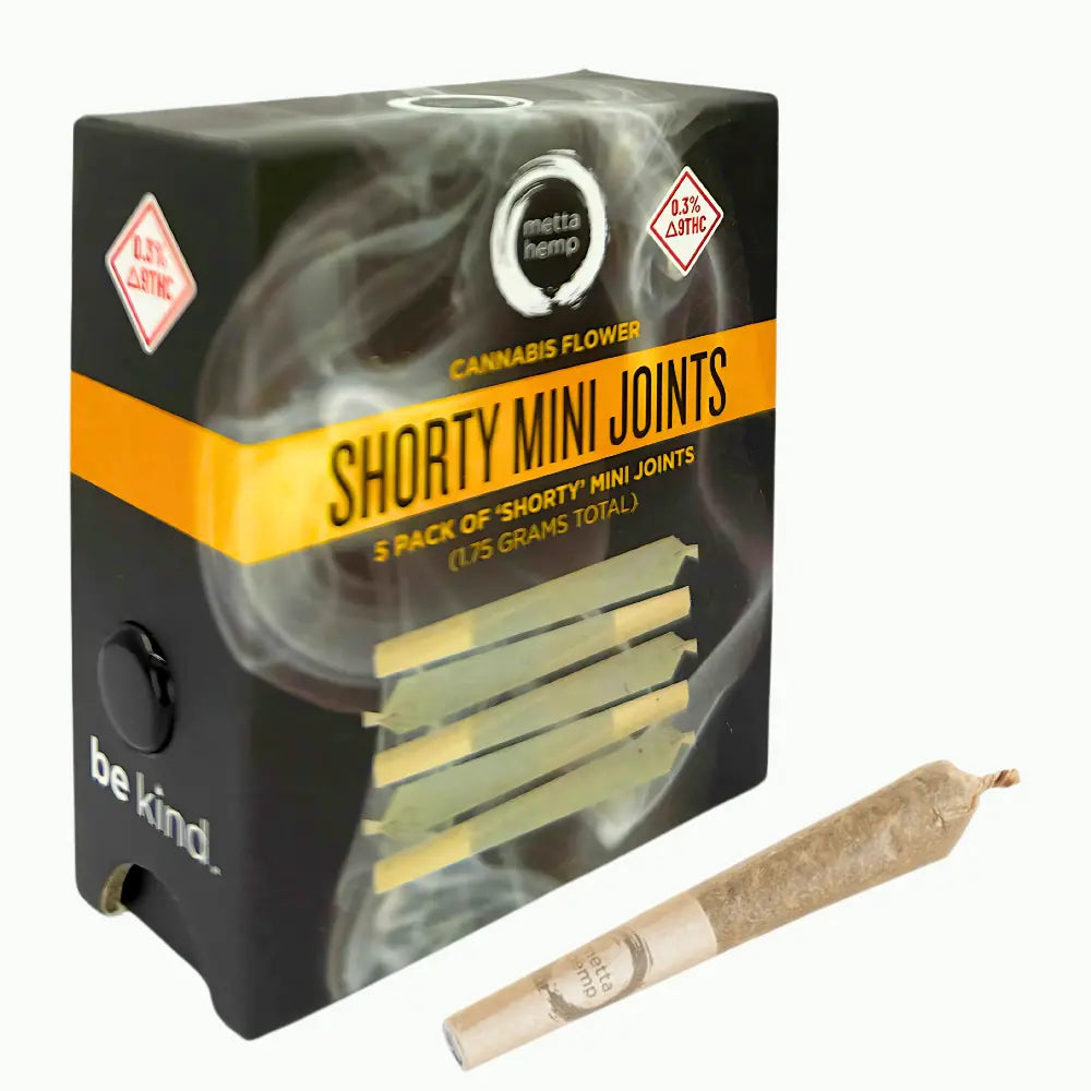 Metta Hemp Mini Pre-Rolls – CBD, CBG & CBDV Joints (5-Pack)