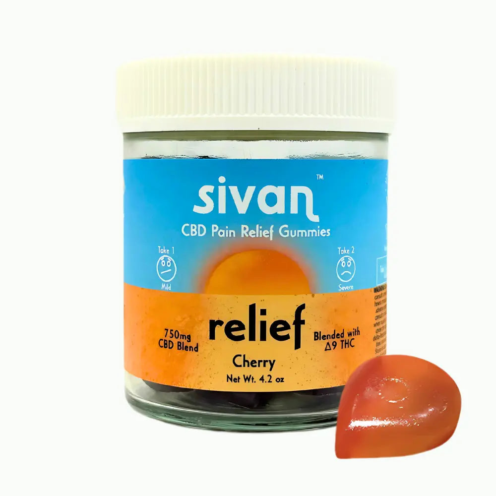 Sivan Relief Gummies – CBD + CBG + Δ9 THC Cherry Relief Blend