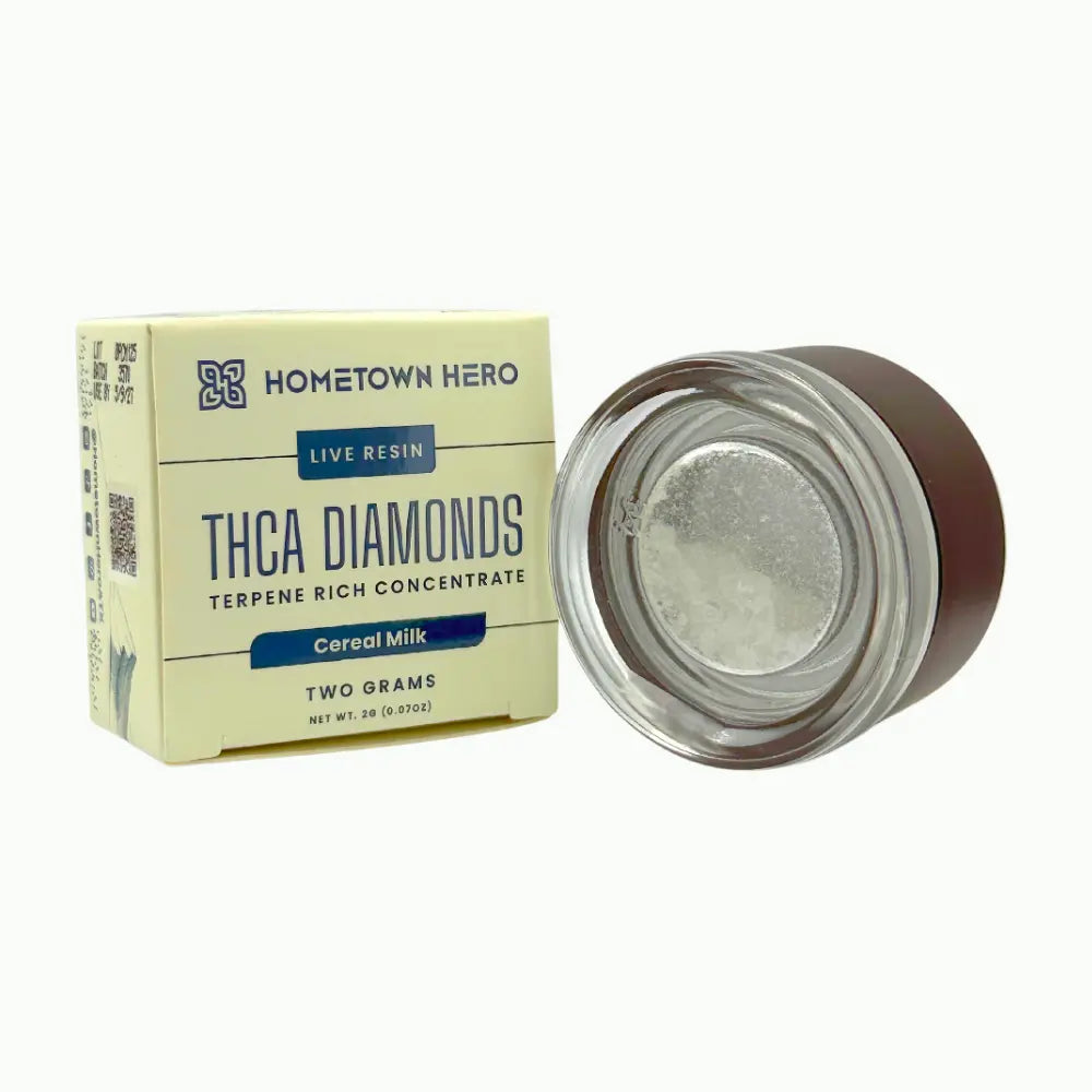 Hometown Hero THCA Diamonds + Live Resin – 2g Concentrate