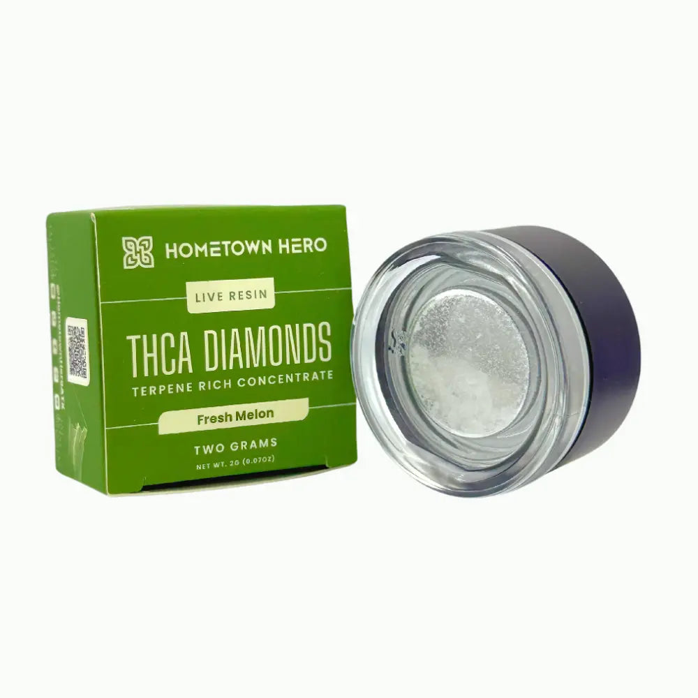 Hometown Hero THCA Diamonds + Live Resin – 2g Concentrate