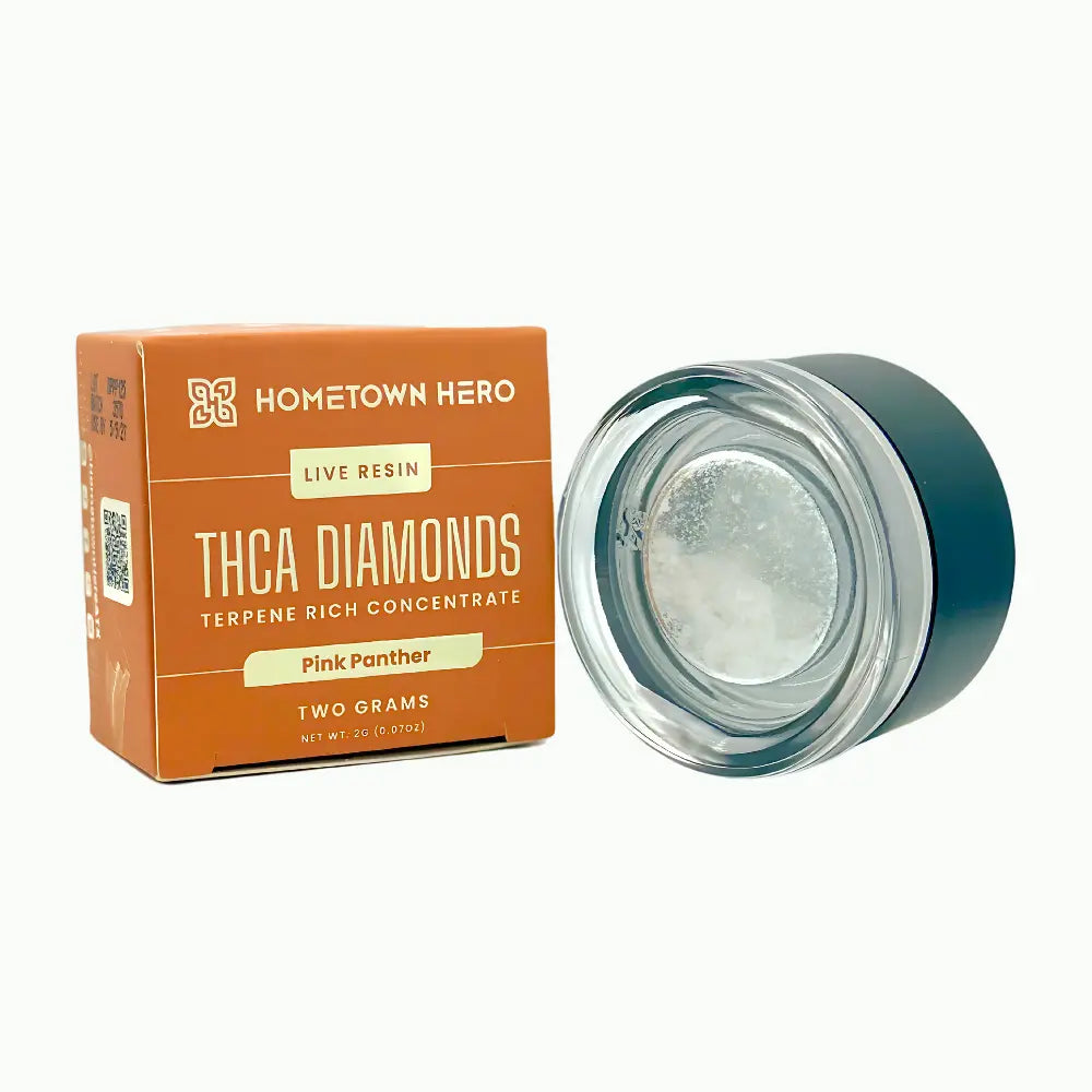 Hometown Hero THCA Diamonds + Live Resin – 2g Concentrate
