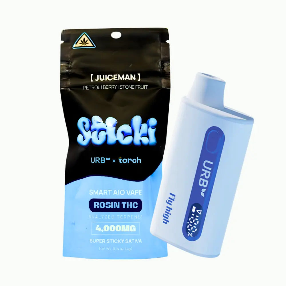 Torch x URB Sticki THCa rosin disposable 4g Juiceman sativa