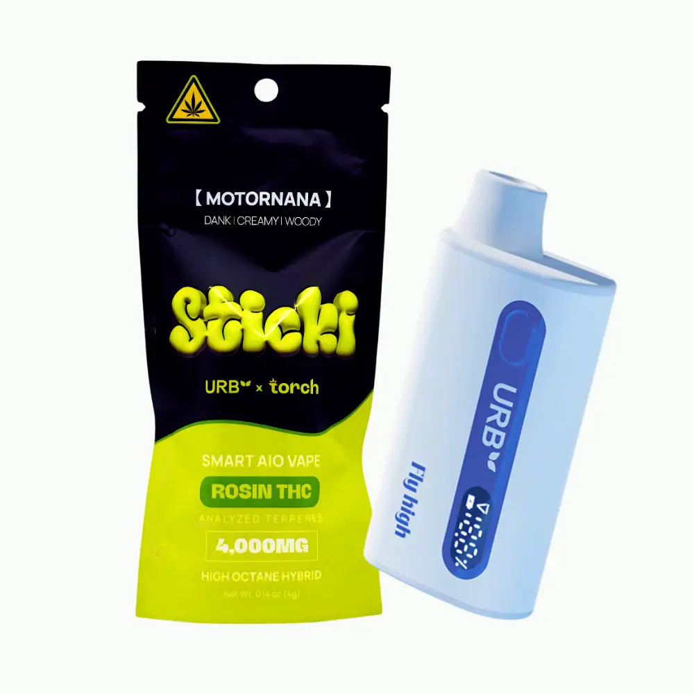 Torch x URB Sticki THCa rosin disposable 4g Motornana hybrid